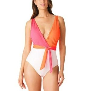 SANCTUARY SWIM color block one piece medium